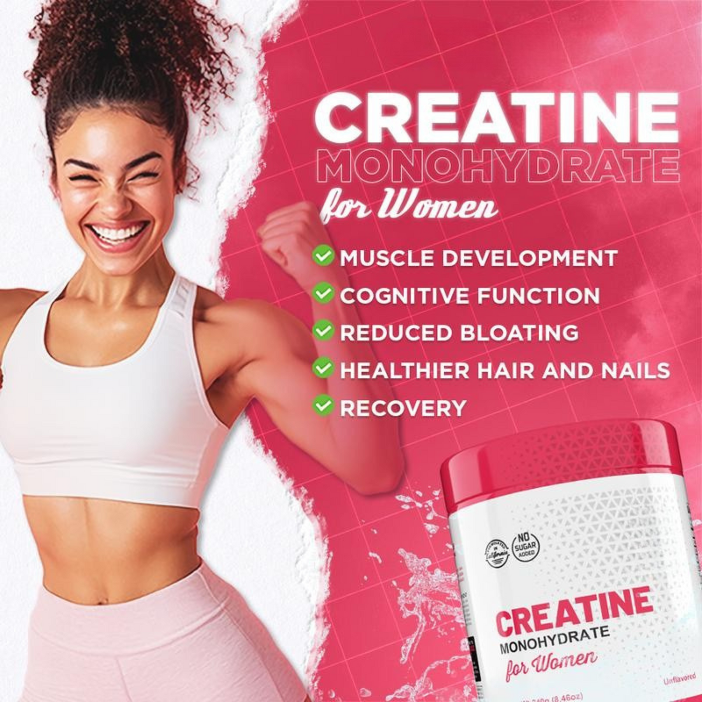 Creatina monohidrato para mujeres